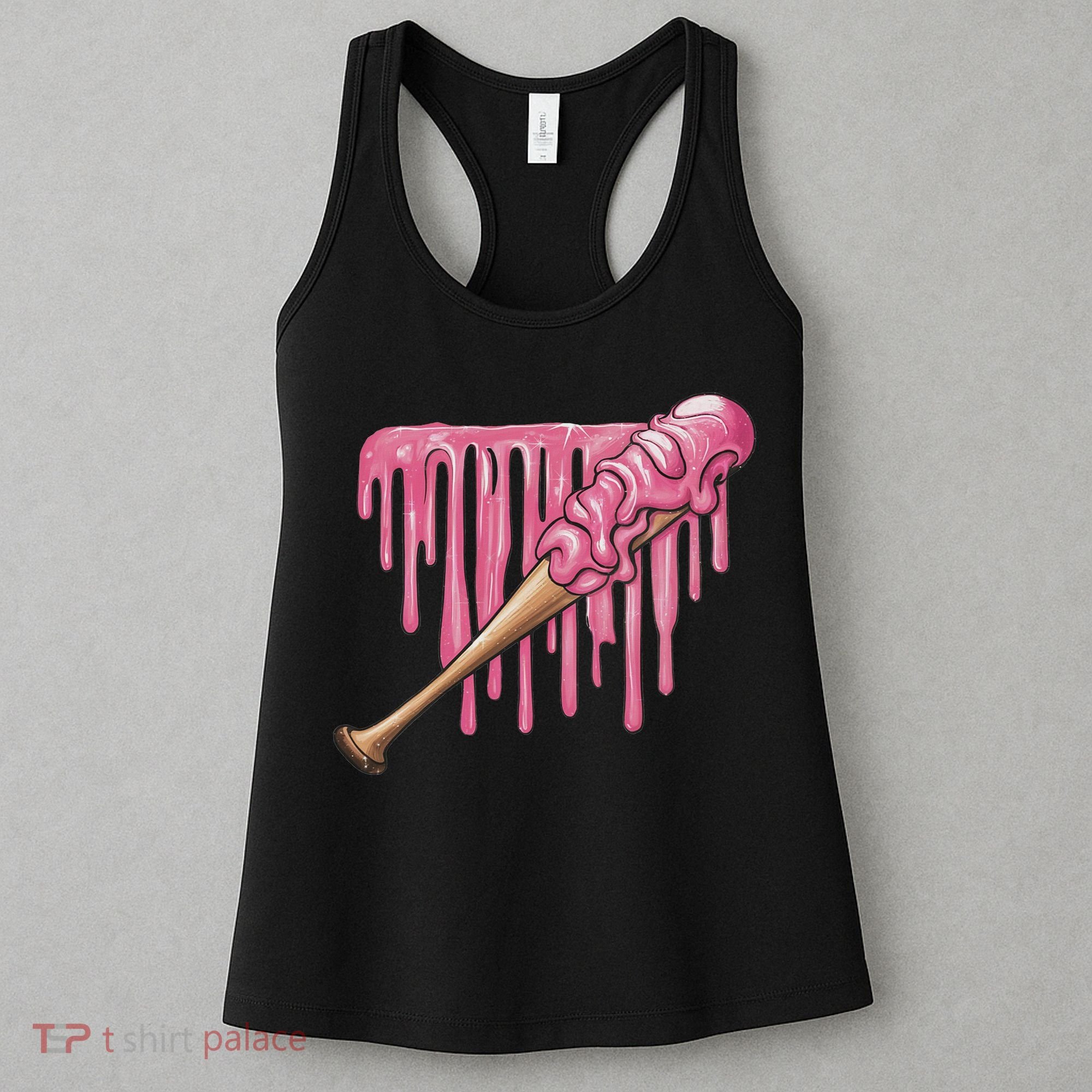 Baseball Ice Cream Baseball Bat With Sprinkles Drip Women's Tank Top