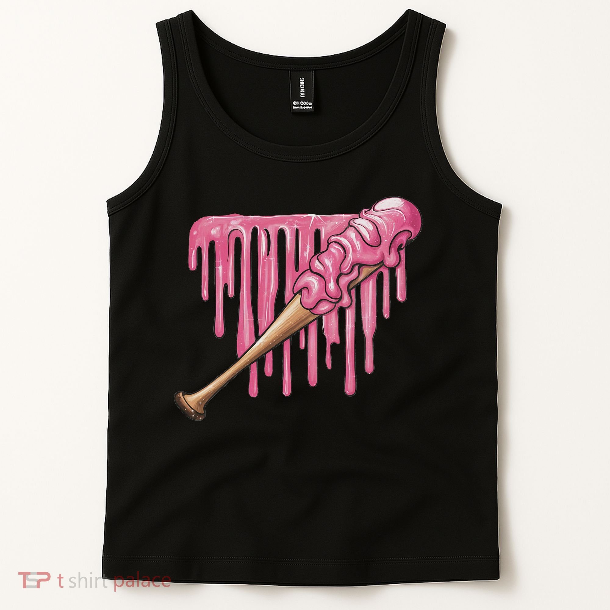 Baseball Ice Cream Baseball Bat With Sprinkles Drip Tank Top