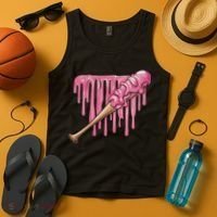 Baseball Ice Cream Baseball Bat With Sprinkles Drip Tank Top thumb 4