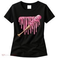 Baseball Ice Cream Baseball Bat With Sprinkles Drip Women's T-Shirt thumb 0