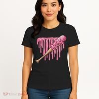 Baseball Ice Cream Baseball Bat With Sprinkles Drip Women's T-Shirt thumb 4