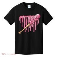 Baseball Ice Cream Baseball Bat With Sprinkles Drip Kids T-Shirt thumb 0