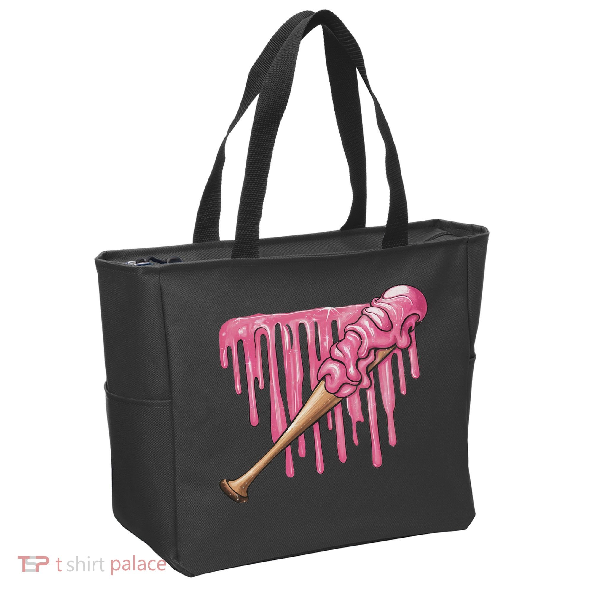 Baseball Ice Cream Baseball Bat With Sprinkles Drip Tote Bag