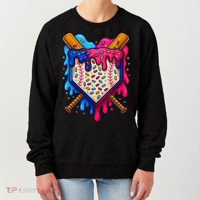 Baseball Ice Cream Sprinkles Team Drip Women's Sweatshirt