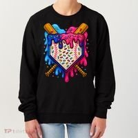 Baseball Ice Cream Sprinkles Team Drip Women's Sweatshirt thumb 0