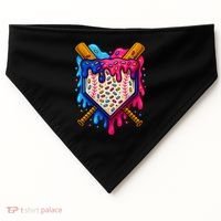 Baseball Ice Cream Sprinkles Team Drip USA-Made Doggie Bandana thumb 0