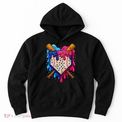 Baseball Ice Cream Sprinkles Team Drip Hoodie