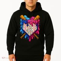 Baseball Ice Cream Sprinkles Team Drip Hoodie thumb 2