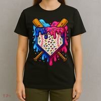 Baseball Ice Cream Sprinkles Team Drip T-Shirt thumb 4