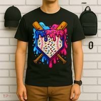 Baseball Ice Cream Sprinkles Team Drip T-Shirt thumb 6