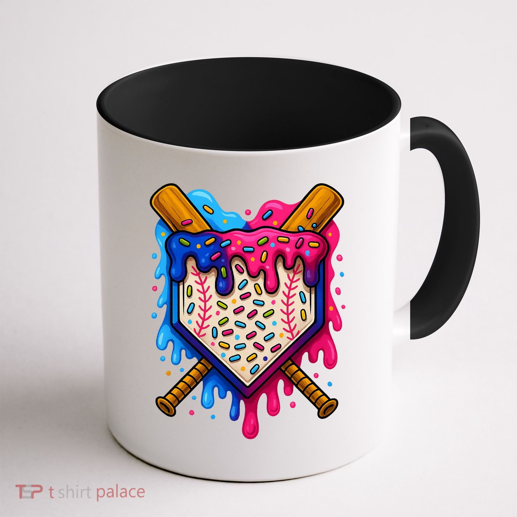 Baseball Ice Cream Sprinkles Team Drip Coffee Mug