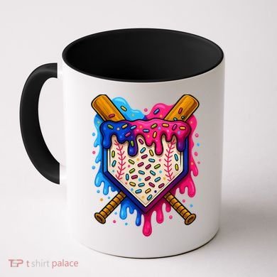 Baseball Ice Cream Sprinkles Team Drip Coffee Mug