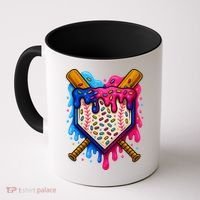 Baseball Ice Cream Sprinkles Team Drip Coffee Mug thumb 0