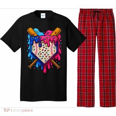 Baseball Ice Cream Sprinkles Team Drip Pajama Set