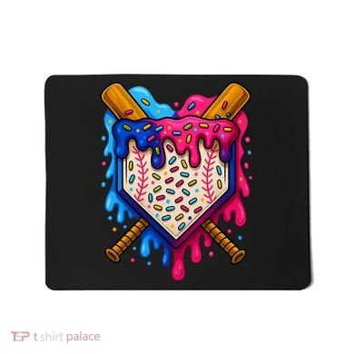 Baseball Ice Cream Sprinkles Team Drip Mousepad
