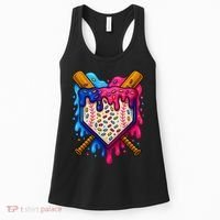 Baseball Ice Cream Sprinkles Team Drip Women's Tank Top thumb 0
