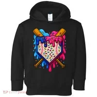 Baseball Ice Cream Sprinkles Team Drip Toddler Hoodie thumb 0
