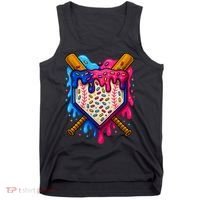 Baseball Ice Cream Sprinkles Team Drip Tank Top thumb 0