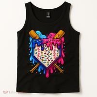 Baseball Ice Cream Sprinkles Team Drip Tank Top thumb 2