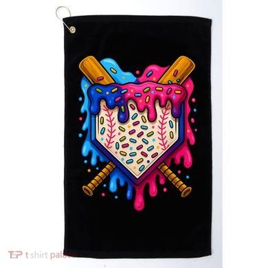 Baseball Ice Cream Sprinkles Team Drip Golf Towel