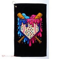 Baseball Ice Cream Sprinkles Team Drip Golf Towel thumb 0