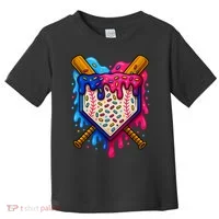 Baseball Ice Cream Sprinkles Team Drip Toddler T-Shirt thumb 0