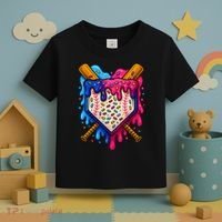 Baseball Ice Cream Sprinkles Team Drip Toddler T-Shirt thumb 3