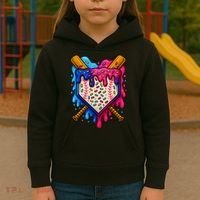 Baseball Ice Cream Sprinkles Team Drip Kids Hoodie thumb 3