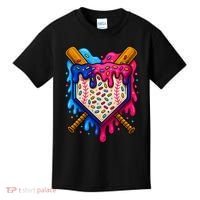 Baseball Ice Cream Sprinkles Team Drip Kids T-Shirt thumb 0