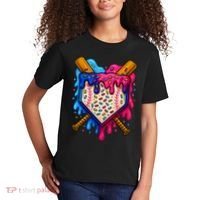 Baseball Ice Cream Sprinkles Team Drip Kids T-Shirt thumb 2