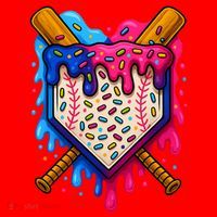 Baseball Ice Cream Sprinkles Team Drip Santa Hat thumb 1