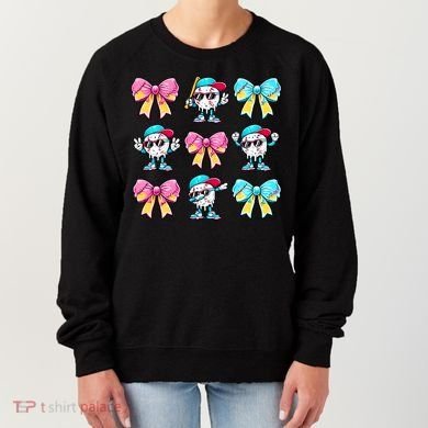 Baseball Ice Cream Drip Coquette Women's Sweatshirt