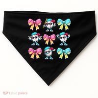 Baseball Ice Cream Drip Coquette USA-Made Doggie Bandana thumb 0