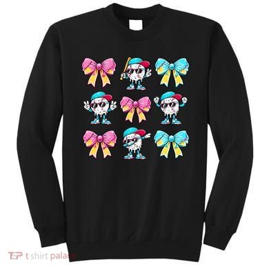 Baseball Ice Cream Drip Coquette Sweatshirt
