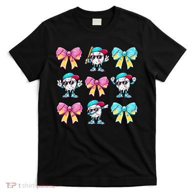 Baseball Ice Cream Drip Coquette T-Shirt