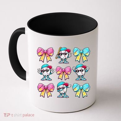 Baseball Ice Cream Drip Coquette Coffee Mug