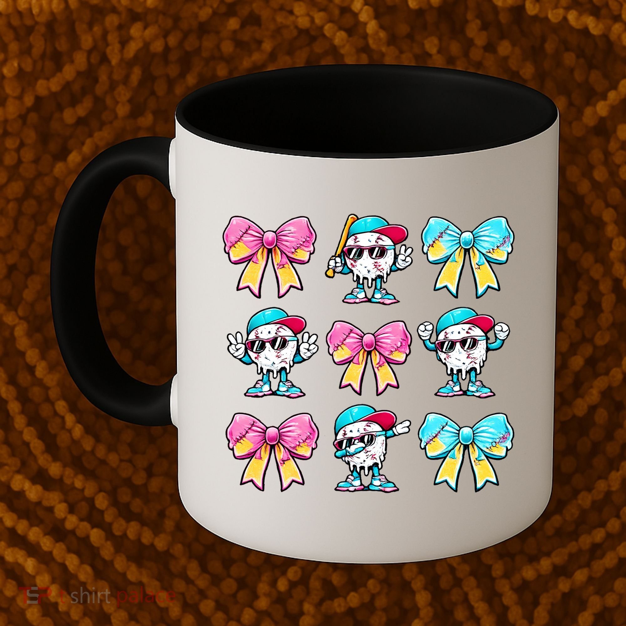 Baseball Ice Cream Drip Coquette Coffee Mug