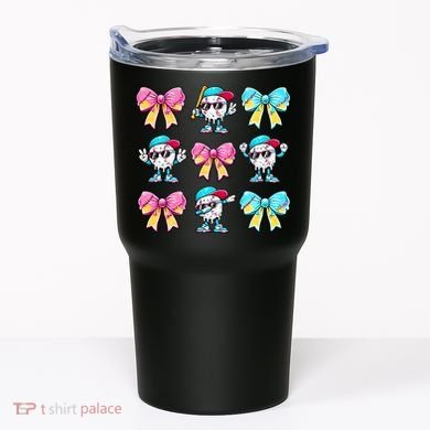 Baseball Ice Cream Drip Coquette Tumbler