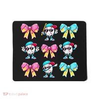 Baseball Ice Cream Drip Coquette Mousepad thumb 0