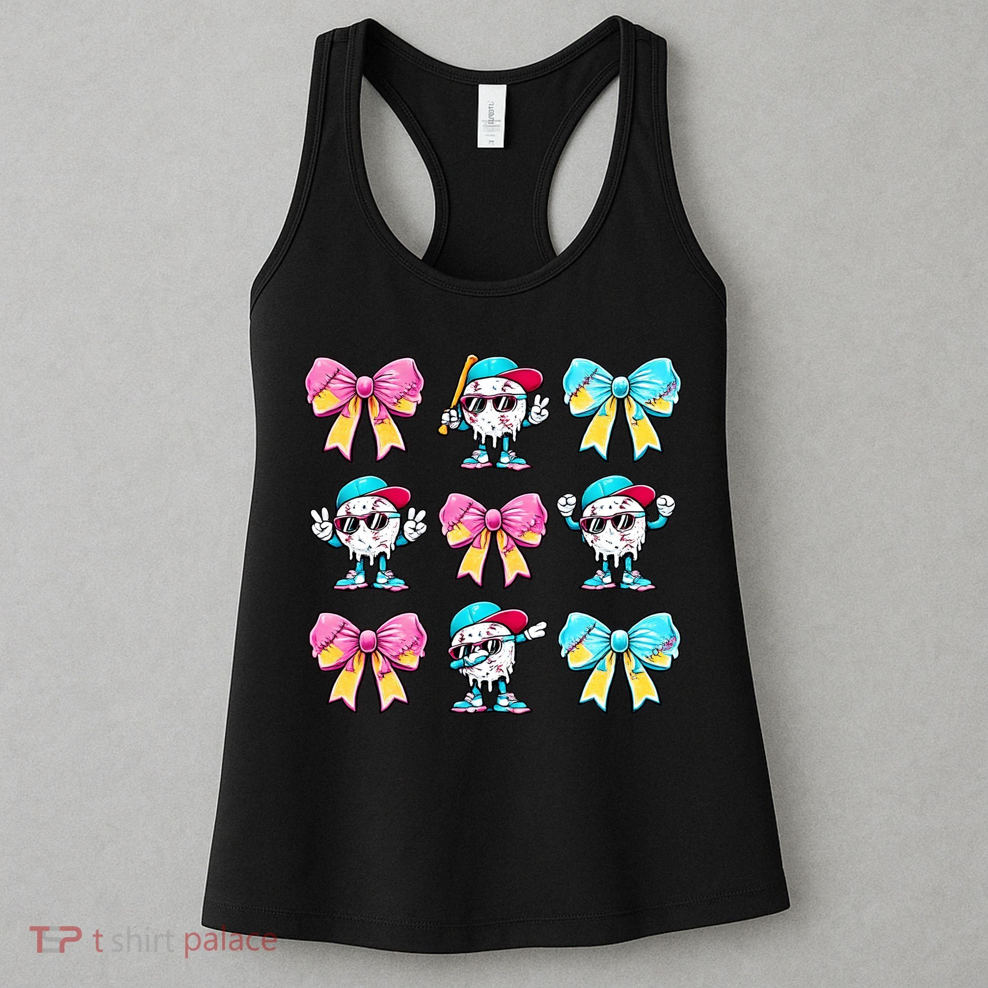Baseball Ice Cream Drip Coquette Women's Tank Top