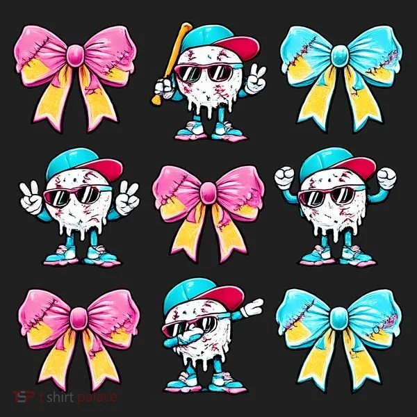 Baseball Ice Cream Drip Coquette Hat
