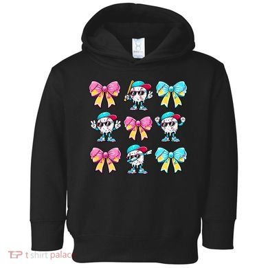 Baseball Ice Cream Drip Coquette Toddler Hoodie