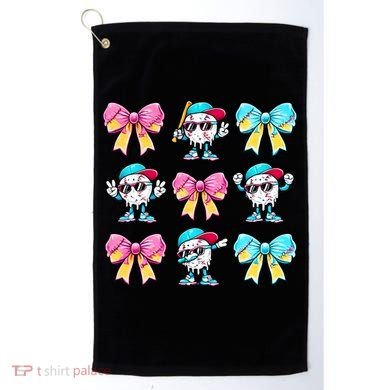 Baseball Ice Cream Drip Coquette Golf Towel