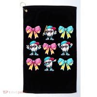Baseball Ice Cream Drip Coquette Golf Towel thumb 0