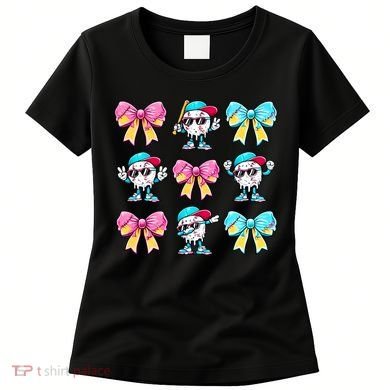 Baseball Ice Cream Drip Coquette Women's T-Shirt