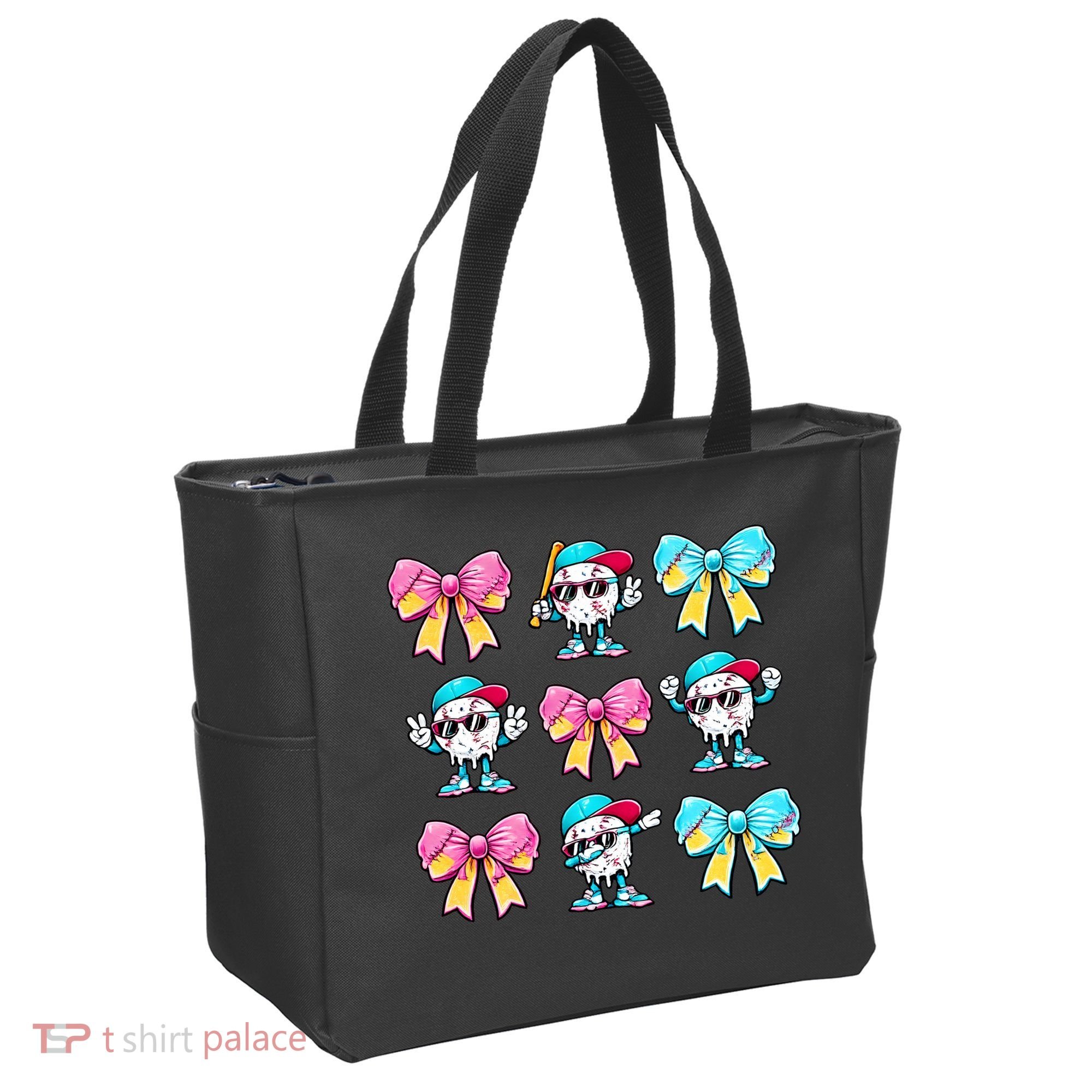 Baseball Ice Cream Drip Coquette Tote Bag