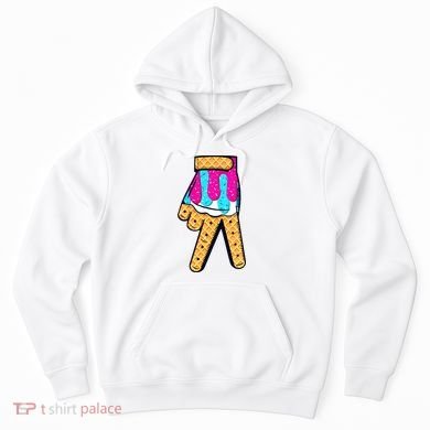 Baseball Ice Cream Drip Home Plate Hand Sign Hoodie