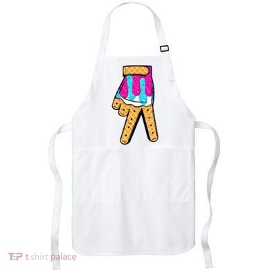 Baseball Ice Cream Drip Home Plate Hand Sign Apron