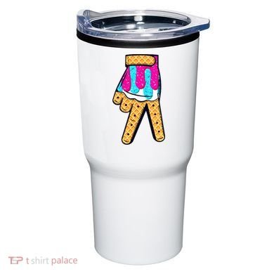 Baseball Ice Cream Drip Home Plate Hand Sign Tumbler