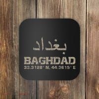 Baghdad Iraq Coordinates Arabic Coaster thumb 0